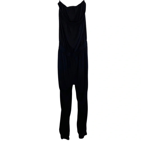 Aritzia Sunday's Best Tabata Sleeveless Jumpsuit Medium Black Strapless Romper - Picture 2 of 13